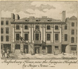 A Shaftesbury House, ma fekvő kórház, tervezte Inigo Jones alkotó: English School