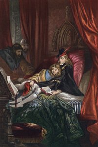 Shakespeare, Harmadik Richárd király, IV. felvonás, 3. jelenet (kromolito) alkotó: English School