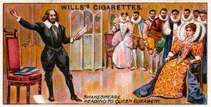 Shakespeare felolvas Erzsébet királynőnek alkotó: English School