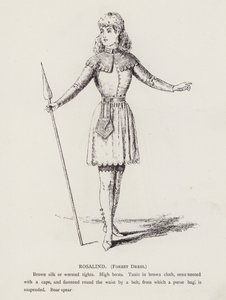 Shakespeare Ahogy tetszik: Rosalind, erdei ruha (litho) alkotó: English School