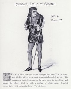 Shakespeare III. Richárd királya: Richard, Gloster hercege, I. felvonás, II. jelenet (litho) alkotó: English School