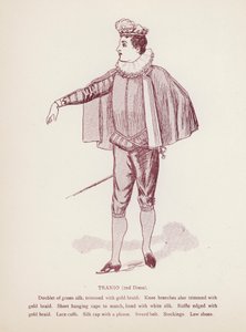 Shakespeare: A cickány megszelídítése: Tranio, 2. ruha (litho) alkotó: English School