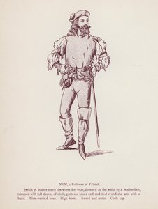 Shakespeare: A windsori víg feleségek: Nym, Falstaff követője (litho) alkotó: English School