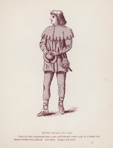 Shakespeare: Windsori víg feleségek: Rögbi, Dr. Caius szolgája (litho) alkotó: English School
