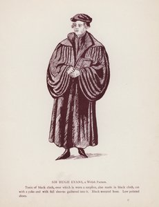 Shakespeare: A windsori víg feleségek: Sir Hugh Evans, egy walesi plébános (litho) alkotó: English School
