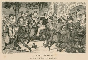 Sham Ibrahim vagy a Pacha a Vauxhall Gardensben, Londonban alkotó: English School