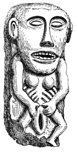 Sheela-na-Gig, a Ballinahend kastélyból, Tipperaryből, Írországból alkotó: English School