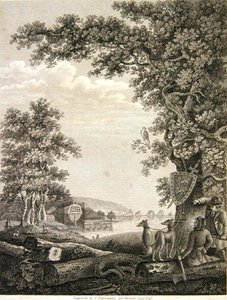 Hajóépítők az Újerdőben, C.Sheringham metszett Percival Lewis számára (metszet) alkotó: English School