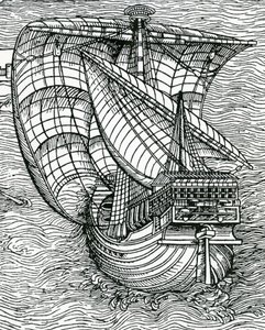 „Ship of Columbus” Time, „Amerika narratív és kritikai története”, szerkesztette: Justin Winsor, London, 1886 alkotó: English School