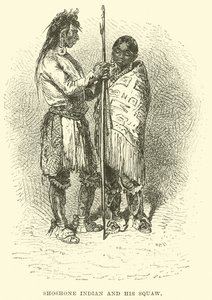 Shoshone indián és Squawja alkotó: English School