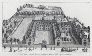 Sidney Sussex College, 1688 körül, Loggan nyomán (metszet) alkotó: English School