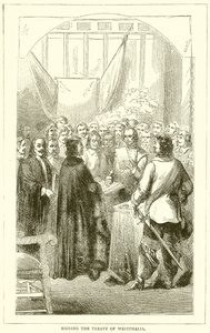 A vesztfáliai szerződés aláírása alkotó: English School