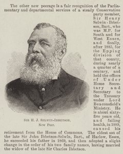 Sir H. J. Selwin-Ibbetson, New Peer (metszet) alkotó: English School