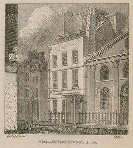Sir Isaac Newtons House, St Martins Street, Leicester Square London alkotó: English School
