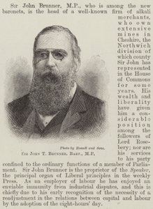 Sir John T Brunner, Baronet, képviselő (metszet) alkotó: English School