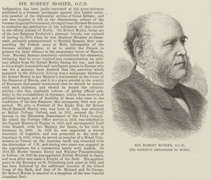 Sir Robert Morier, GCB, Őfelsége oroszországi nagykövete (metszet) alkotó: English School