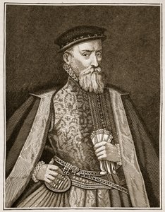 Sir Thomas Gresham, illusztráció a Cassells Illustrated History of Englandből (szépia fotó) alkotó: English School