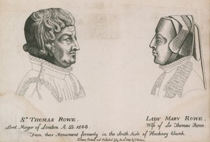 Sir Thomas Rowe, Lord Mayor von London 1568, und Lady Mary Rowe