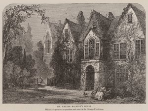 Sir Walter Raleigh háza (metszet) alkotó: English School