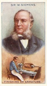Sir William Siemens, befejez egy armatúrát alkotó: English School