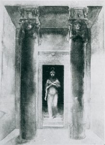 Sketch of Moina Mathers (1865-1928) in the role of the High Priestess Anari, working the Rites of Isis, Paris, 1899  alkotó: English School