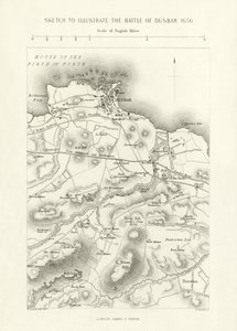 Vázlat az 1650-es dunbari csata illusztrálására