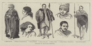 Abesszin jelmezek vázlatai (metszet) alkotó: English School
