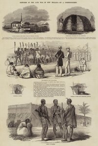 Vázlatok a késői háborúról Új-Zélandon (metszet) alkotó: English School