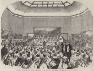 A Képzőművészetet Ösztönző Társaság összejövetele, a Suffolk-Street Galériában, január 26-án (metszet) alkotó: English School