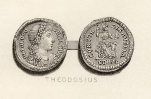 Solidus érme Nagy Theodosius idejéből
