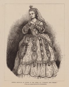 Sophie Arnould Thisbe szerepében a "Pyramus és Thisbe" című operában (metszet) alkotó: English School