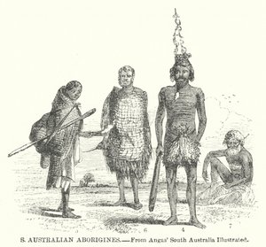 Dél-ausztráliai aboriginek (metszet) alkotó: English School