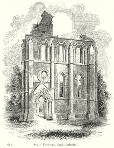 Déli kereszthajó, Elgin Cathedral (metszet) alkotó: English School