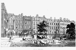A Soho tér délnyugati sarka, 1816 alkotó: English School