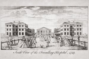 A Foundling Kórház déli képe, London, 1749 alkotó: English School
