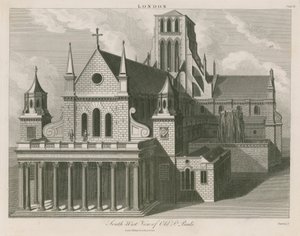 Az Old St Pauls délnyugati nézete alkotó: English School