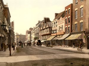Southgate Street, Gloucester (kézzel színezett fotó) alkotó: English School