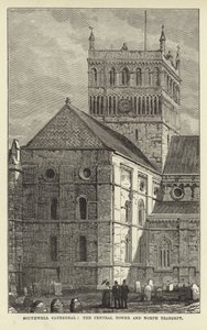 Southwell katedrális, a központi torony és az északi kereszthajó alkotó: English School