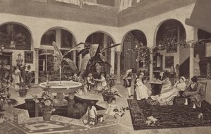 Spanyol belső tér (chromolitho) alkotó: English School