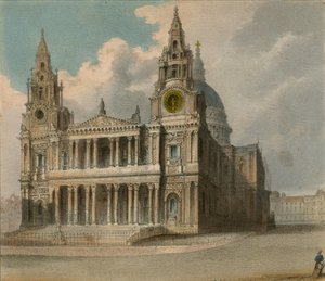 Spooners Protean Views: St Pauls Cathedral, bemutatja a City Companies és a Christs Hospital standjait a Queens Guildhall látogatásáról alkotó: English School