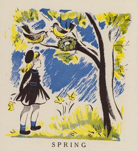 Tavasz (színes litográfia) alkotó: English School