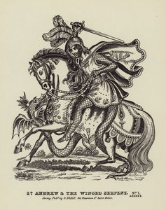 Szent András és a szárnyas kígyó (metszet) alkotó: English School