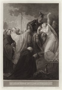 Szent Ágoston Ethelbert előtt alkotó: English School