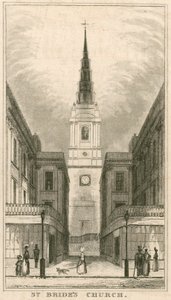 St Brides templom, Fleet Street, London alkotó: English School