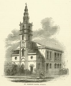 St Clement Danes, Strand (metszet) alkotó: English School