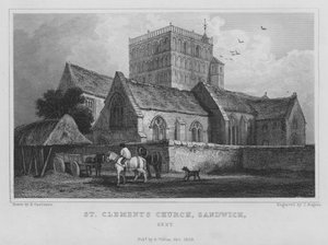 Szent Kelemen-templom, Sandwich, Kent (metszet) alkotó: English School