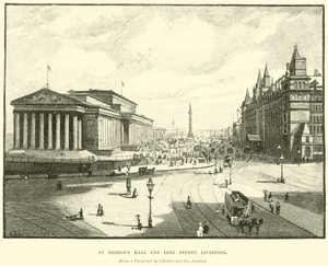 St Georges Hall és Lime Street, Liverpool alkotó: English School