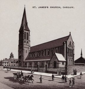 Szent Jakab-templom, Cardiff (litho) alkotó: English School