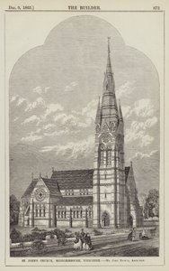Szent János templom, Middlesbrough, Yorkshire, John Norton úr, építész (metszet) alkotó: English School