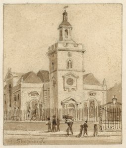 St Mary, Whitechapel, London (wc papíron) alkotó: English School